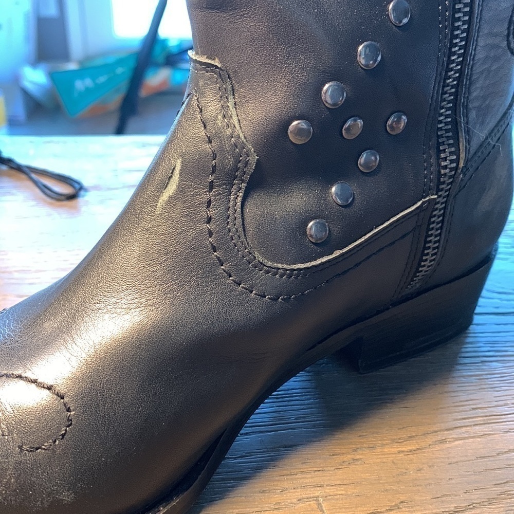 MIA Limited Edition Western Style Studded Black Rocker Cowgirl Boots - Picture 5 of 11